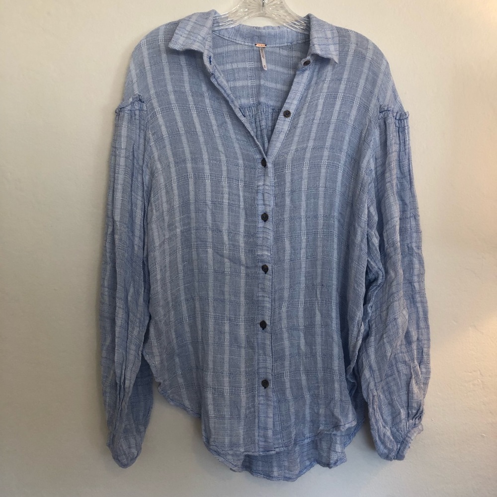 Flowy Blue Free People Top